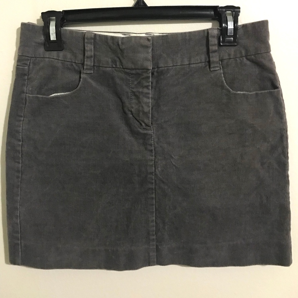 JCrew Grey Corduroy Skirt